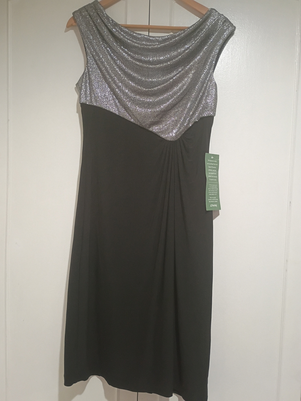 Jackie John New York Women's Black Silver Sleeveless Dress, Size 6